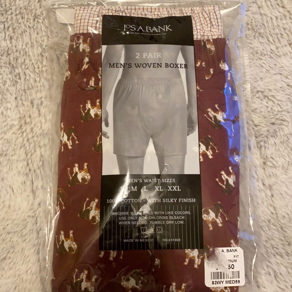 Bulldogs and plaid boxers